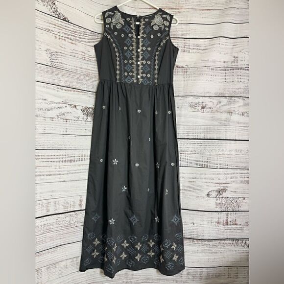 La Bellum Hillary scott Dress Womens Size Xs Maxi Embroidered Boho Minimalist - Picture 2 of 10